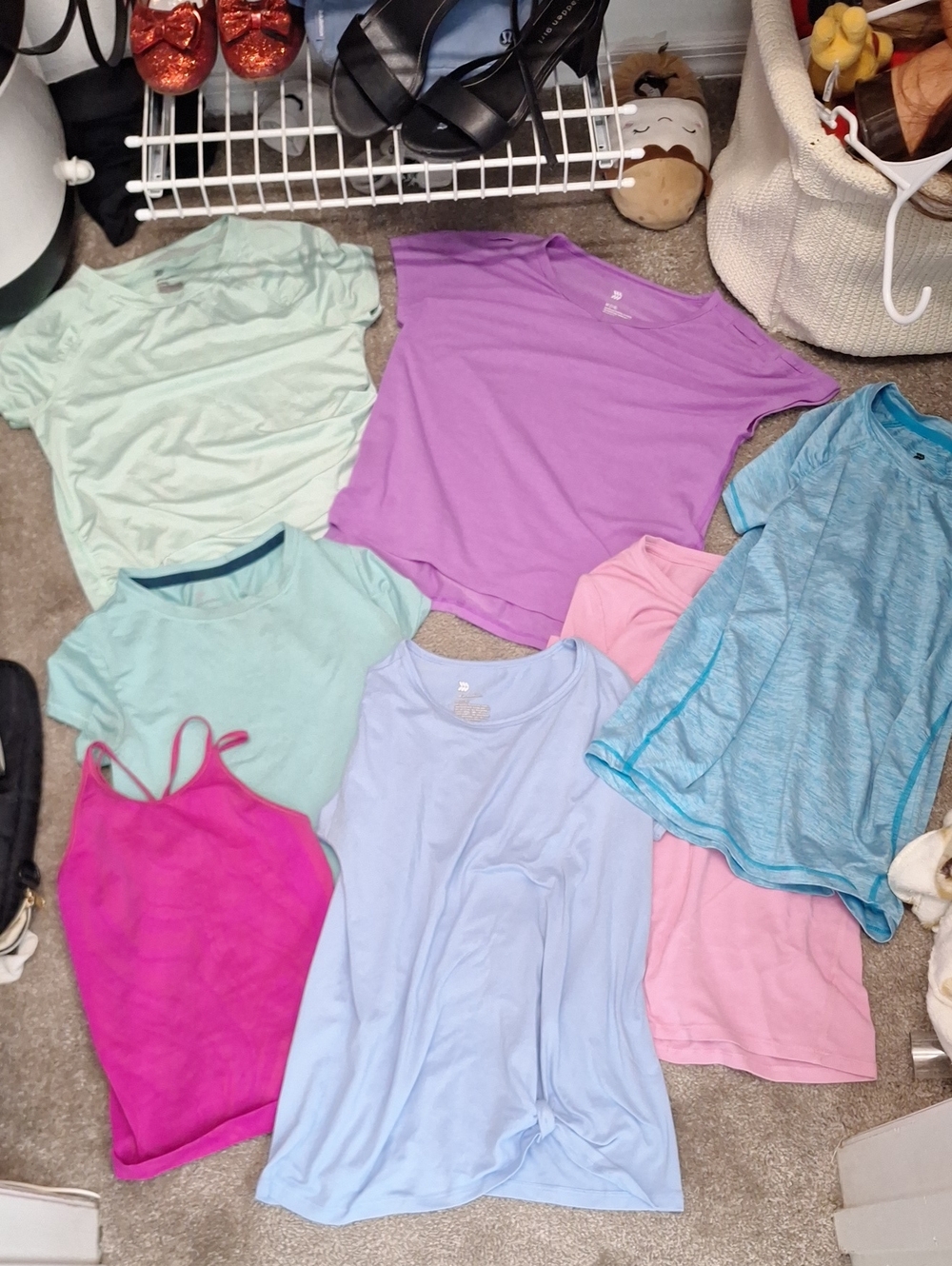 all in motion Pastel Active Tees in Lavender, Mint & Light Blue PinkAnd 2 Greens